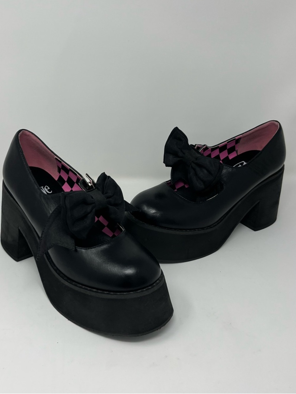 The Grave Girls Electropop Girl Platform Mary Janes Chunky Bow Dolls Kill Size 7